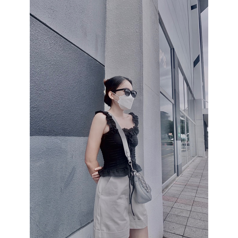 Áo hai dây phối bèo ôm dáng TK2123