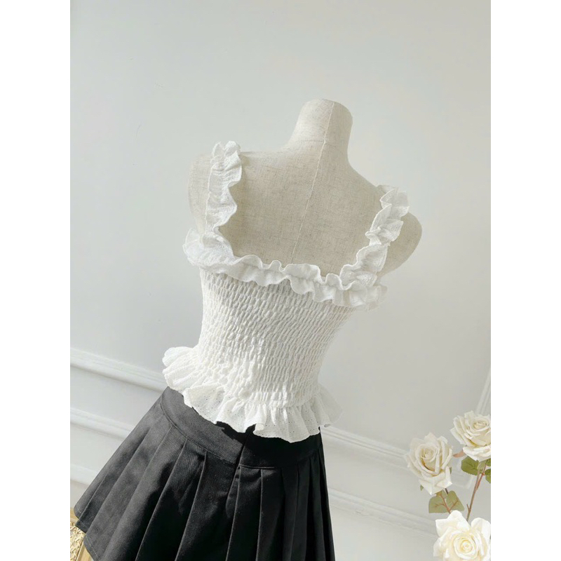 Áo hai dây phối bèo ôm dáng TK2123