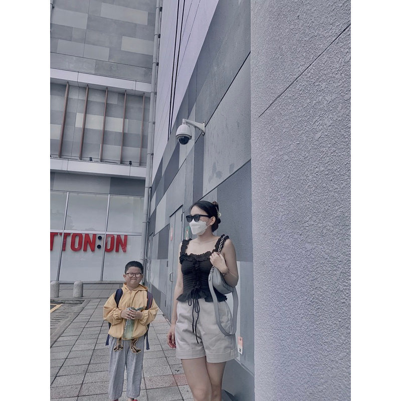 Áo hai dây phối bèo ôm dáng TK2123