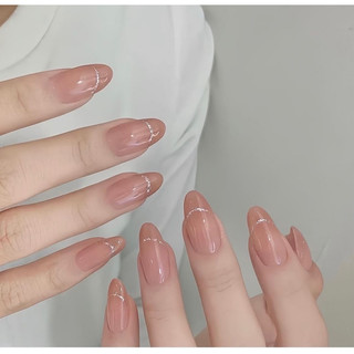 Nails box sơn thạch vẽ sợi nhũ CB06_móng up thiết kế thủ công