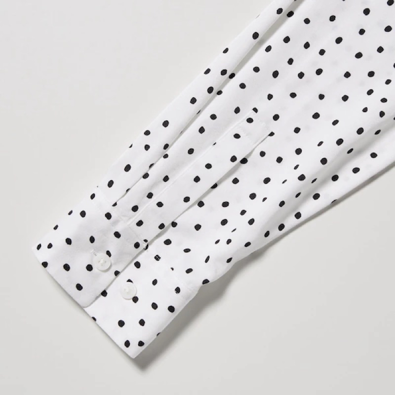 Áo sơ mi Rayon chấm bi Uni qlo