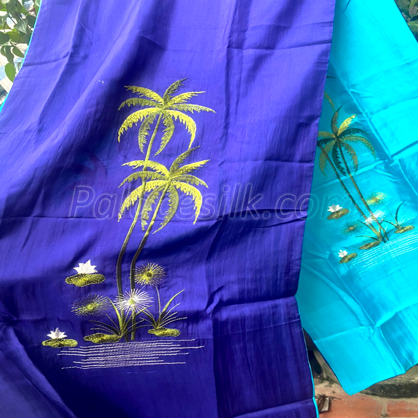 Khăn lụa tơ tằm Palacesilk thêu tay, 100% SILK, phong cách thanh lịch & sang trọng, mềm mượt