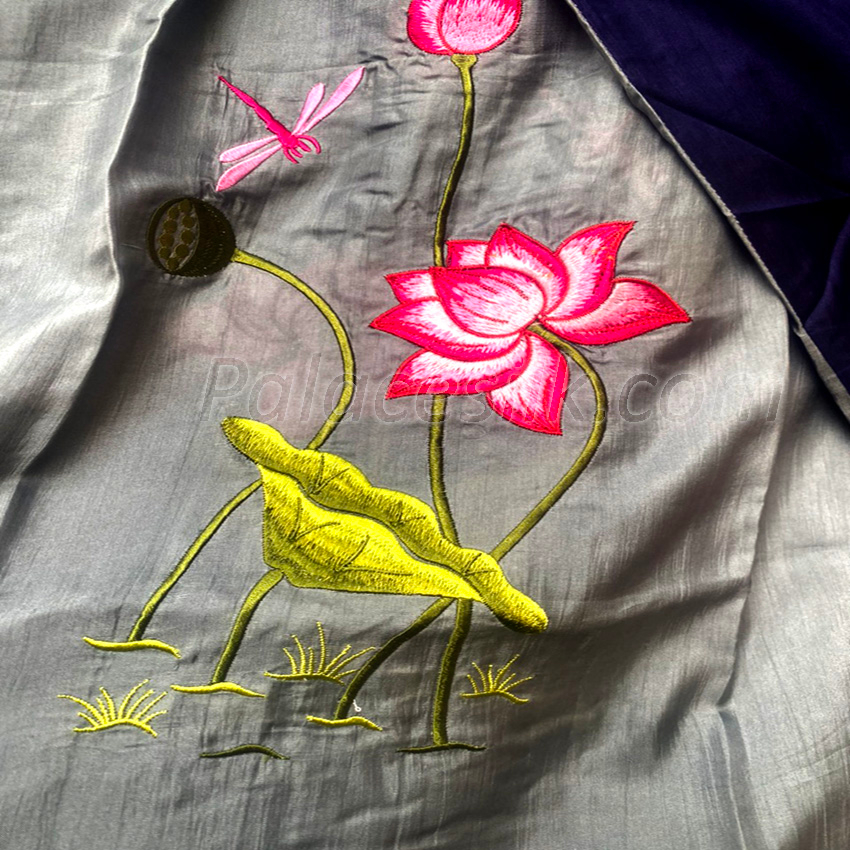 Khăn lụa tơ tằm Palacesilk thêu tay, 100% SILK, phong cách thanh lịch & sang trọng, mềm mượt