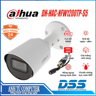 Camera HDCVI thân 2MP Dahua DH-HAC-HFW1200TP-S5 hàng chính hãng