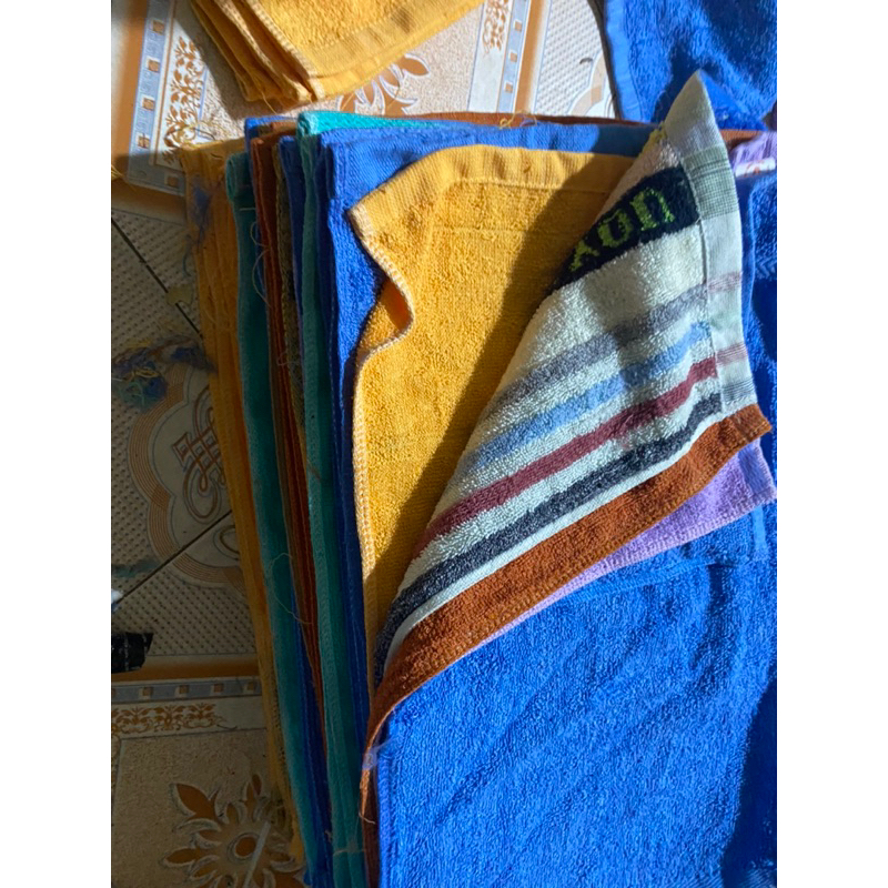 Khăn mặt cotton, spa bán ký giá rẻ hàng lỗi nhẹ, khăn ghép đa năng