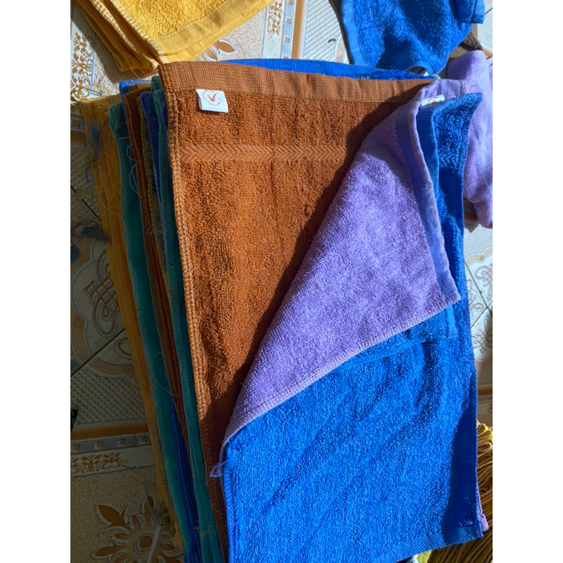 Khăn mặt cotton, spa bán ký giá rẻ hàng lỗi nhẹ, khăn ghép đa năng