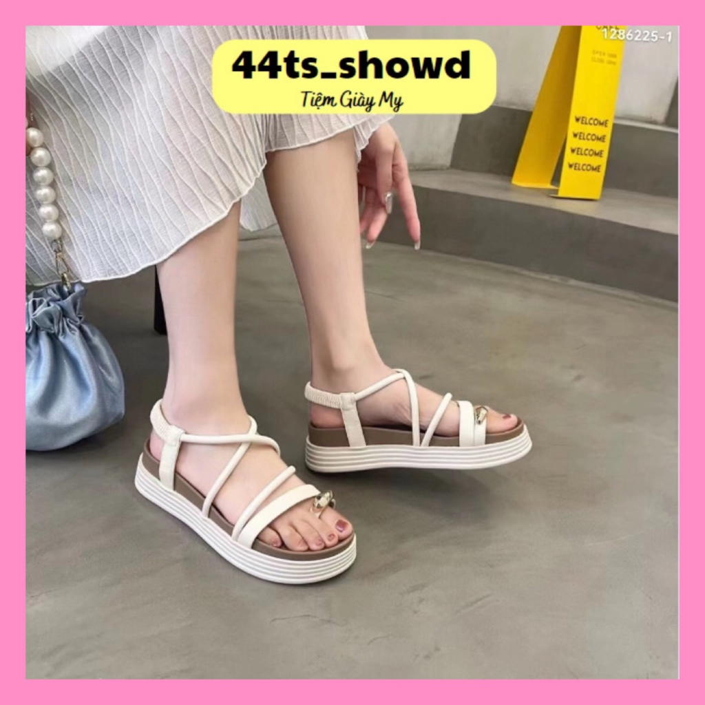 Giày sandal nữ xỏ ngón mặt nhẫn dây mảnh đan chéo hot hint,đi học đi chơi bền đẹp