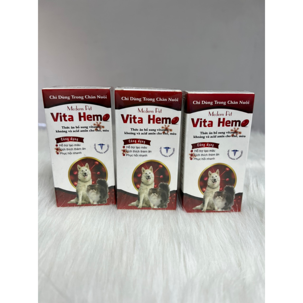 Bổ máu Vita Hemo hỗ trợ tạo máu bổ xung Vitamin và khoáng lọ 100ml