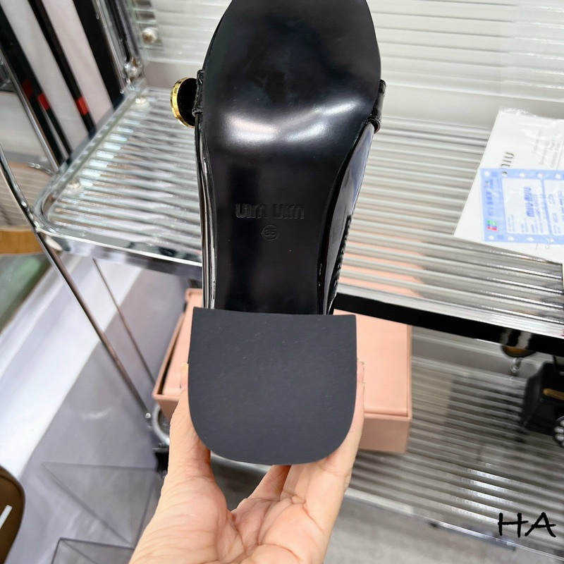 Giày miumiu gót 5p qc đáp gót