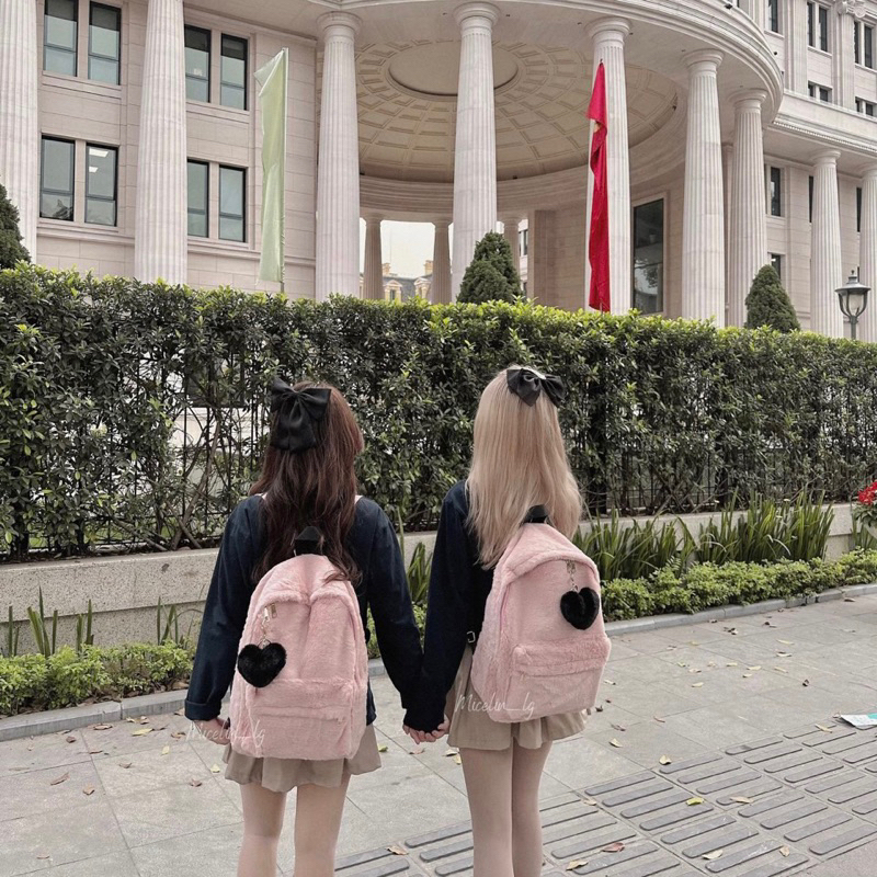 Balo lông hồng cao cấp