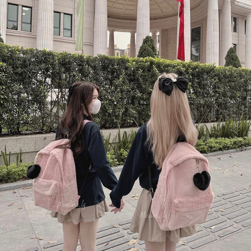 Balo lông hồng cao cấp