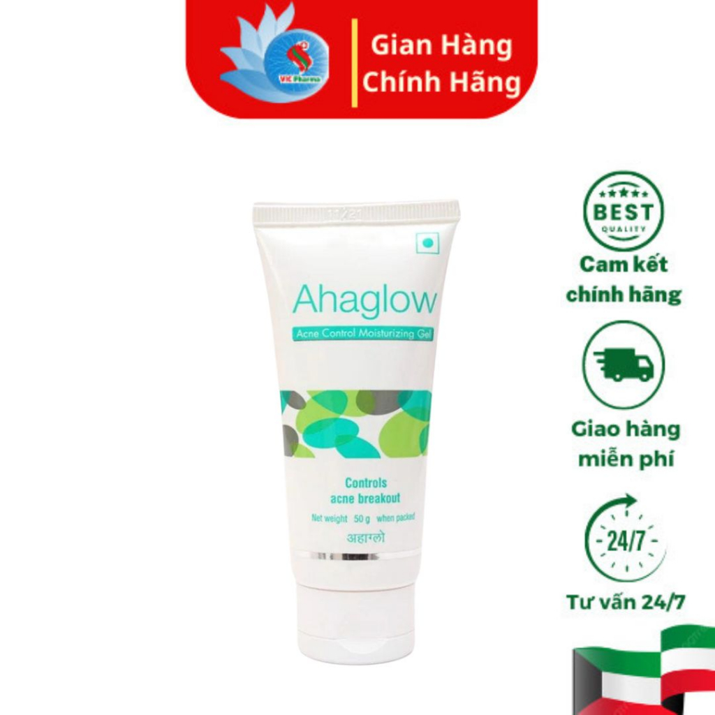 Gel Dưỡng Ẩm Kiểm Soát Mụn Ahaglow Acne Control Moisturizing Gel - 50g