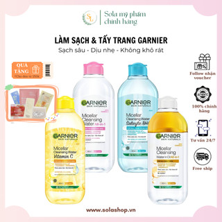 Làm Sạch Da Garnier, Nước Tẩy Trang Garnier Micellar Cleansing Water 400ml