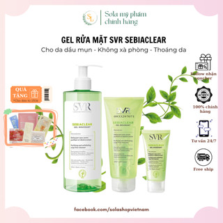 Sữa rửa mặt svr, làm sạch sâu cho da dầu mụn nhạy cảm svr sebiaclear gel moussant