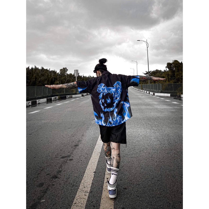 Vietgangz Shirt BLUE FIRE