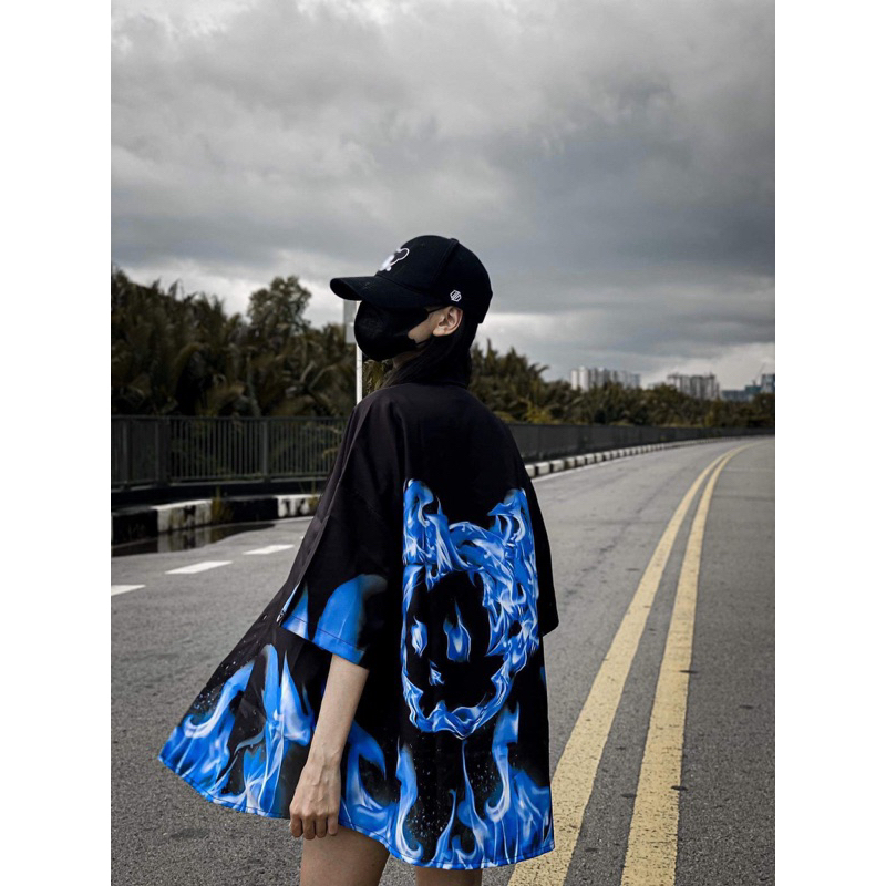 Vietgangz Shirt BLUE FIRE