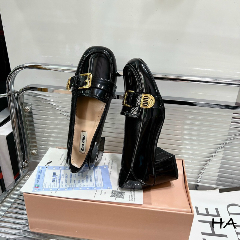 Giày miumiu gót 5p qc đáp gót