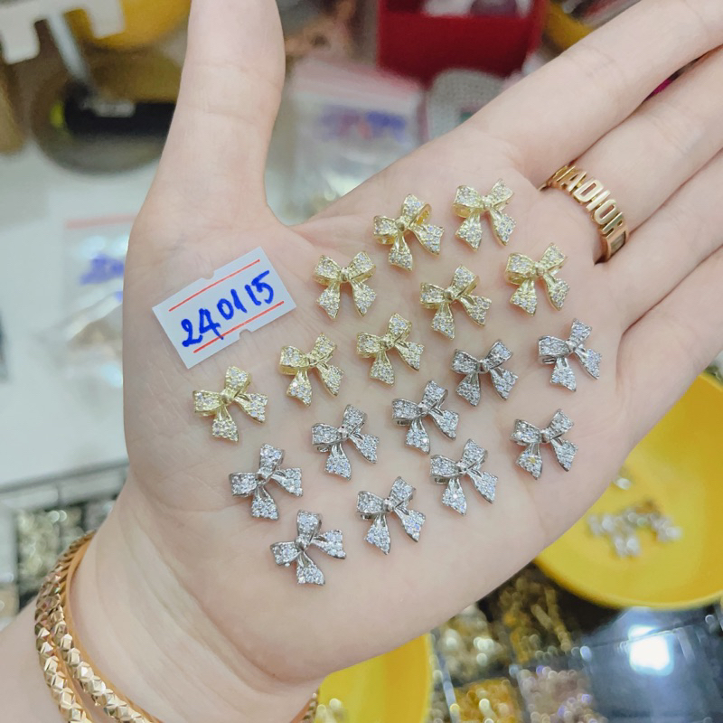 Charm đính móng tay nail charm cao cấp mẫu nhỏ vừa tay đá sáng ko xỉn màu