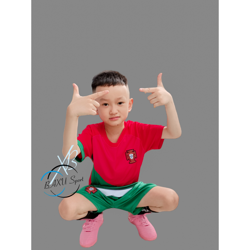 ÁO ĐÁ BÓNG BỘ QUẦN ÁO BÓNG ĐT BỒ ĐÀO NHA ĐỎ - NGƯỜI LỚN VÀ TRẺ EM 2024