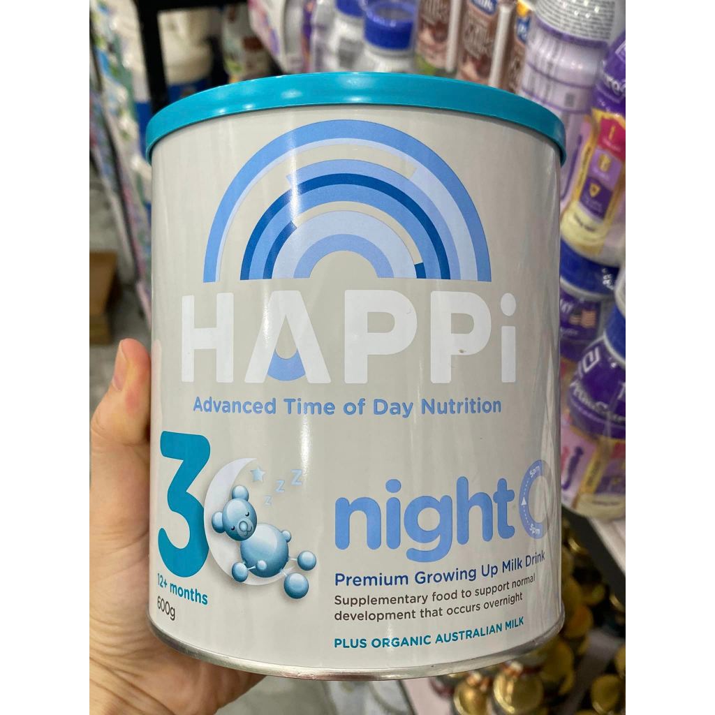 Sữa Happi số 3 ban đêm Night Toddler 600g cho trẻ trên 12 tháng tuổi