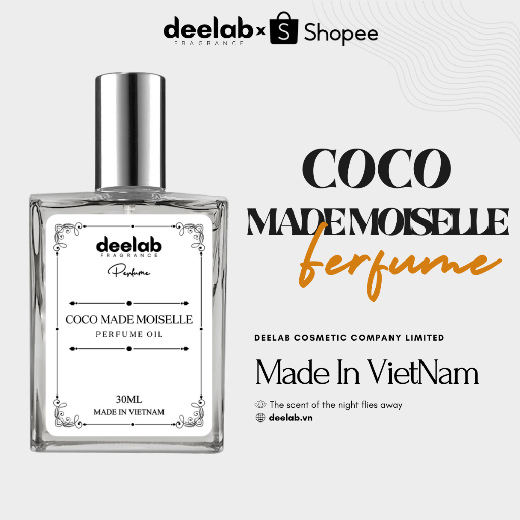 Tinh Dầu Nước Hoa Nữ Coco Deelab Quyến rũ, Ngọt ngào, Sang trọng 30ml - Dạng xịt