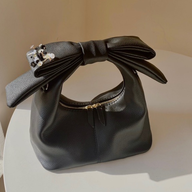 Túi 2 trong 1 Chow Bag màu ĐEN nơ tháo rời