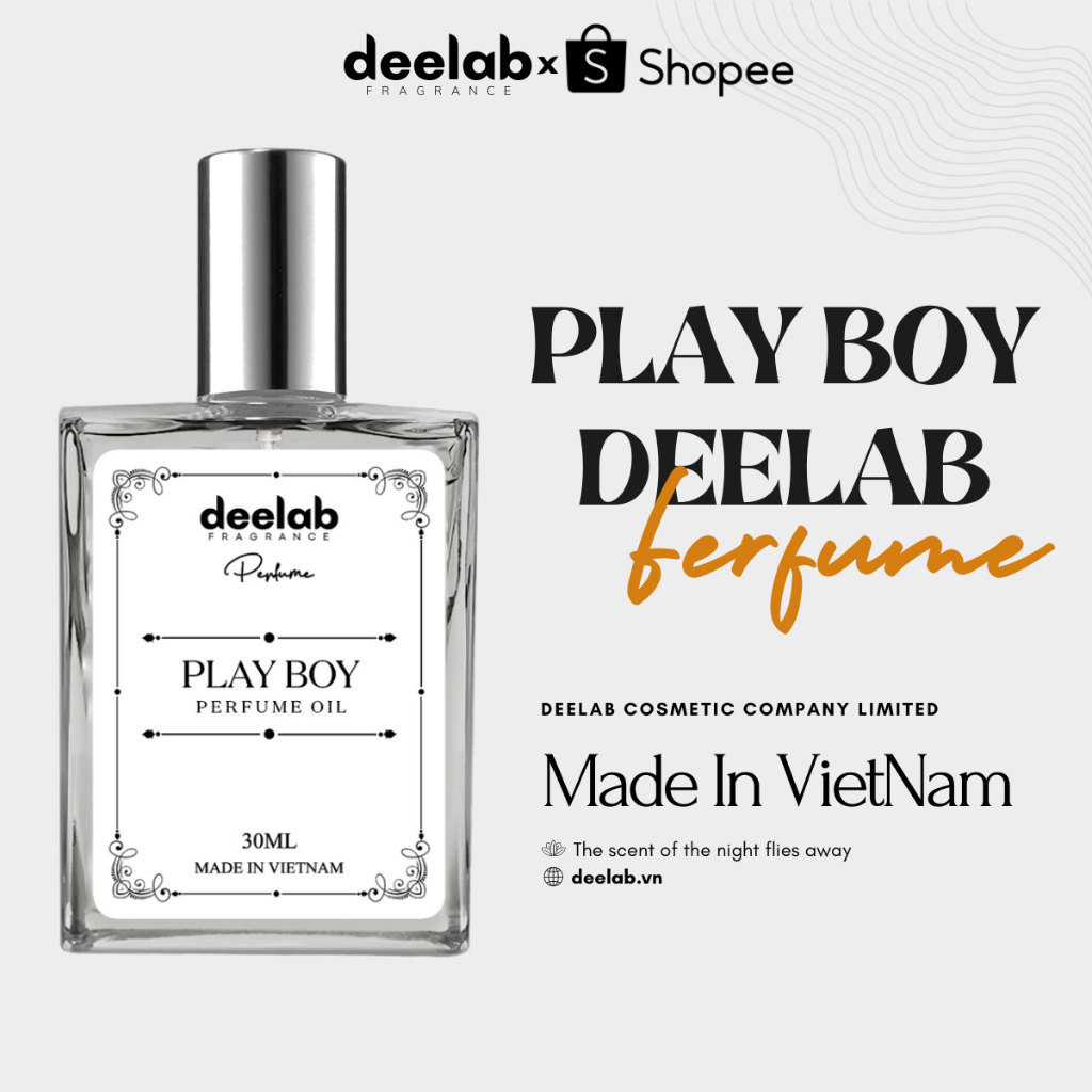 Tinh Dầu Nước Hoa Nam Deelab Play Boy Quyến rũ, Ngọt ngào, Khiêu khích 30ml - Dang xịt