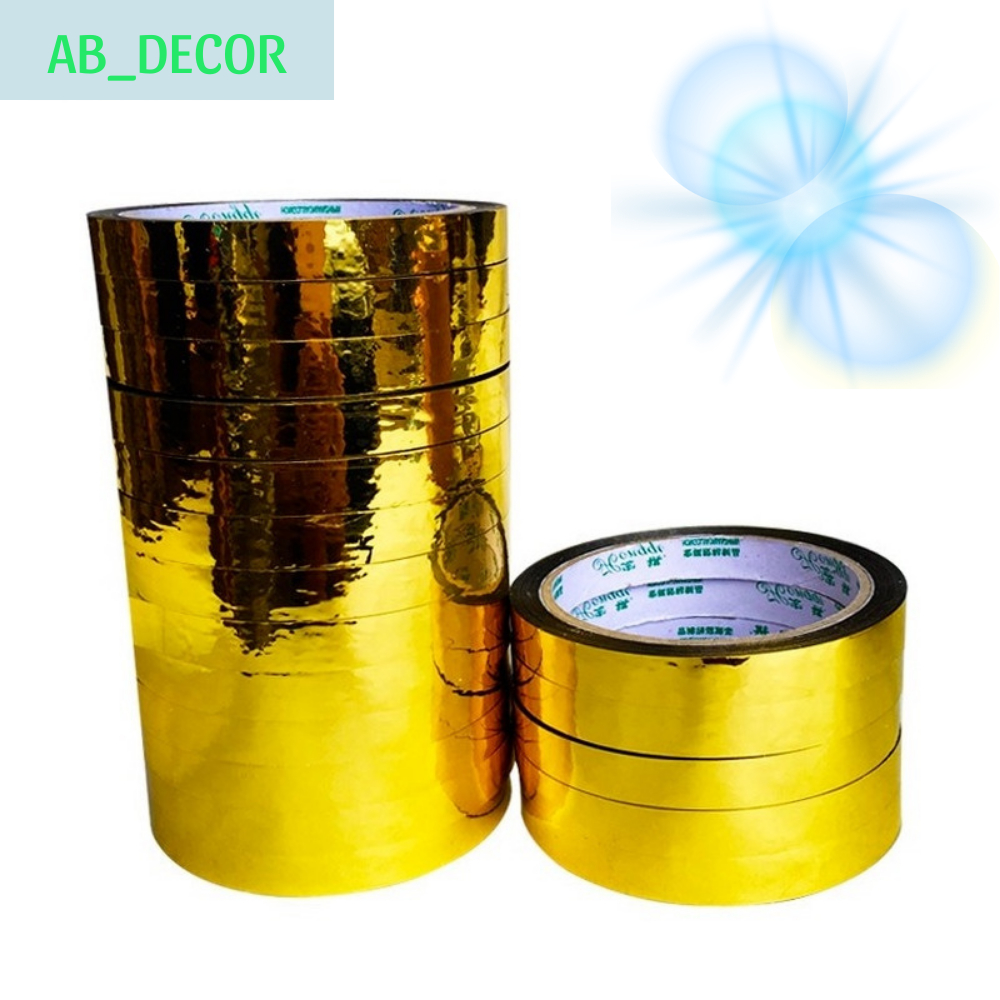Băng Dính Sáp Vàng DECANT .Cuộn Băng Keo Dán Trang Trí Màu Vàng Laser Lấp Lánh_LT06