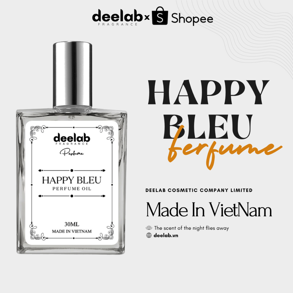 Tinh Dầu Nước Hoa Nữ Happy Bleu Nữ tính, Nhẹ Nhàng, Cuốn Hút - 30ml Dạng Xịt