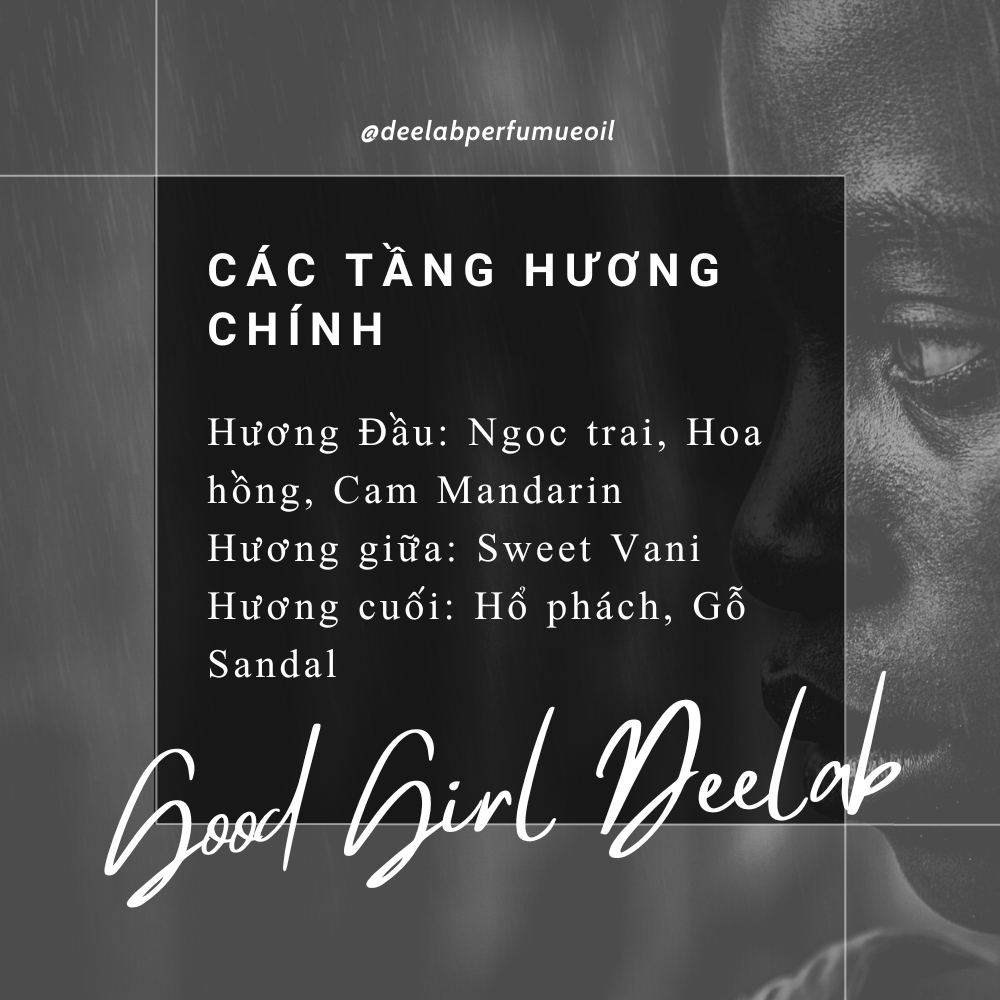 Tinh Dầu Nước Hoa Nữ Deelab Good Girl Cá Tính, Ngọt Ngào, Gợi Cảm 30ml - Dạng Xịt Tiện Lợi