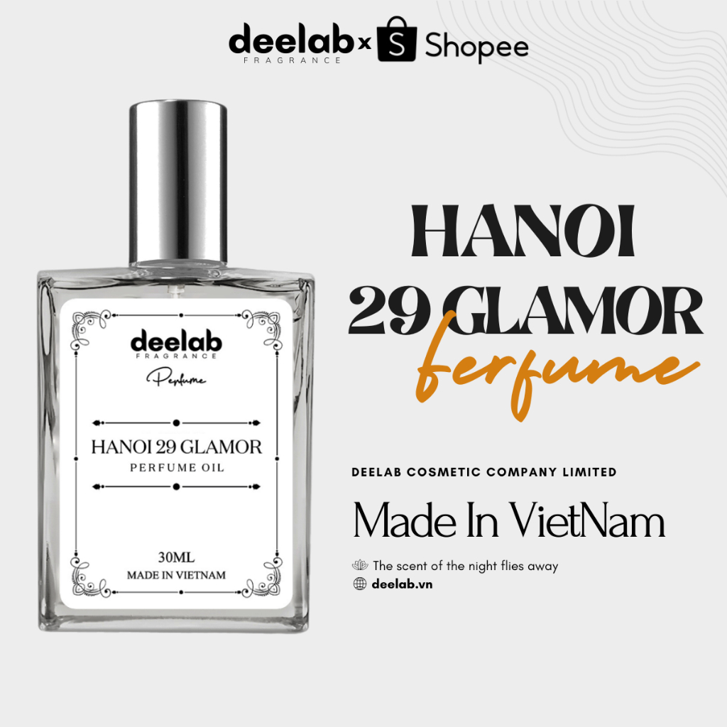 Tinh Dầu Nước Hoa Nữ Deelab Hanoi 29 Glamor Nhẹ Nhàng, Thanh Lịch, Tinh Tế 30ml - Dạng xịt