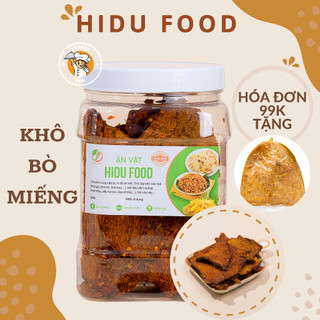 Khô bò miếng mềm củ chi 500gr vị cay ít gân HiDu Food