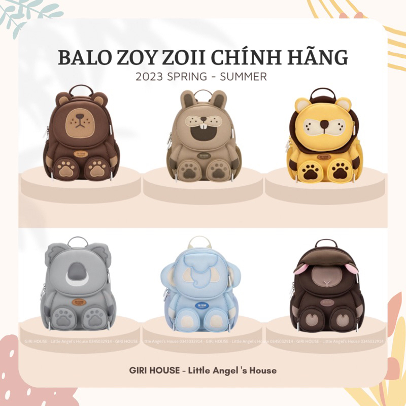 ( MẪU MỚI ) Balo cho bé chính hãng ZoyZoii,B38 hàng cao cấp mẫu mới 2023 cho bé trai,bé gái, balo tiểu học, mầm non
