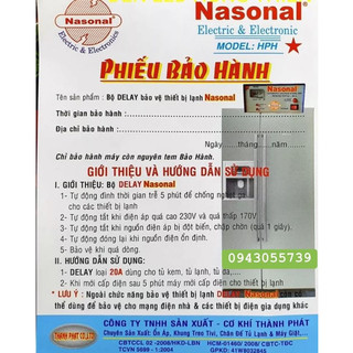 ổn áp tủ lạnh , delay Nasonal