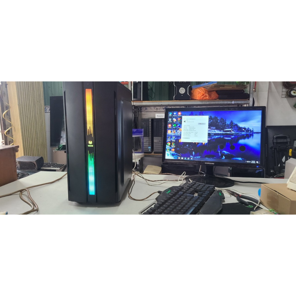 Thùng CPU Xeon E1220-V3 Ram 32gb SSD + HDD + Tùng case led full thùng xốp