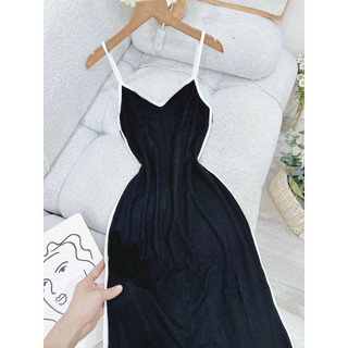 Đầm body dây viền