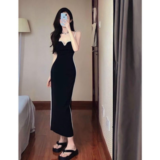 Đầm body dây viền