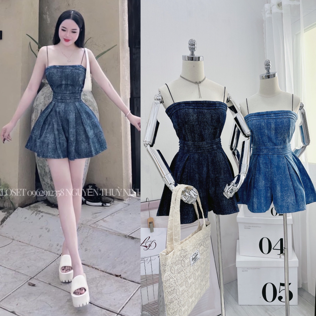 JUMPSUIT JEANS HAI DÂY