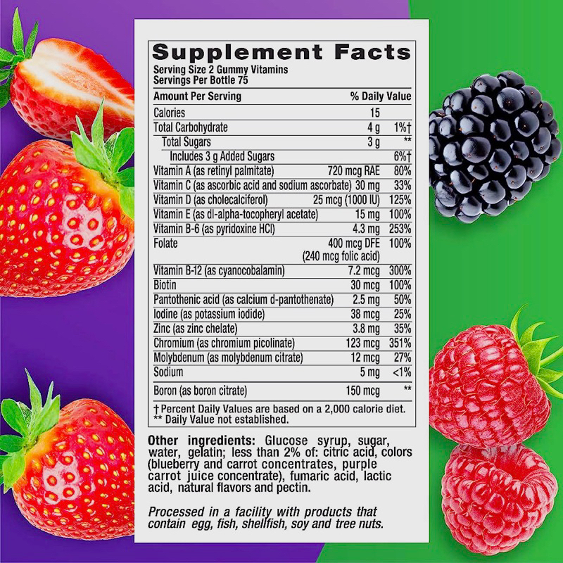 Kẹo trái cây đa vitamin cho nam Vitafusion Men’s Multi 220 viên