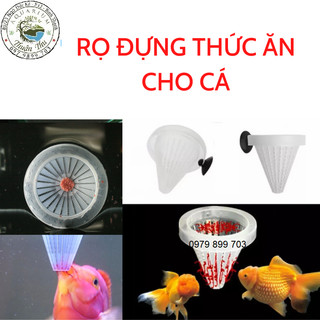 Phễu đựng giun trùng chỉ, rọ cốc đựng thức ăn cho cá cảnh bằng nhựa