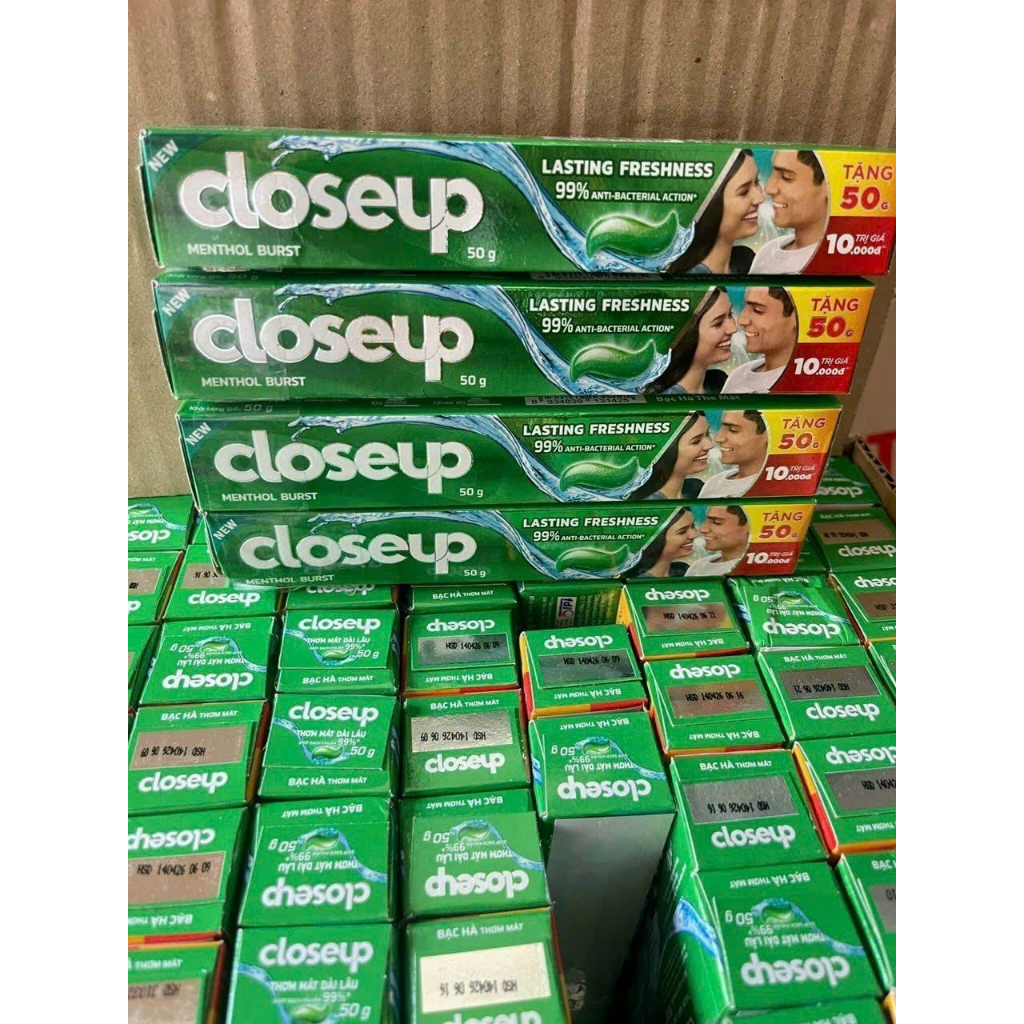 1 Tuýp Kem đánh răng Closeup bạc hà 50g /1 tuýp date mới 4/2026- Hàng Tặng