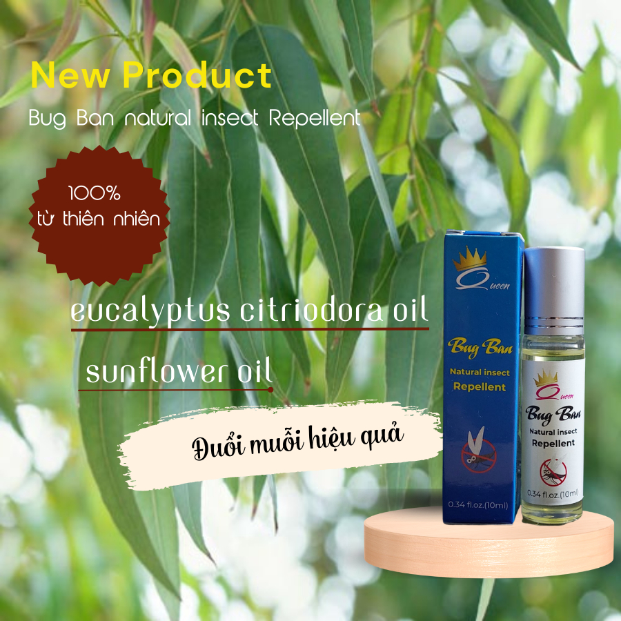 Tinh dầu đuổi muỗi đóng chai bi lăn tiện dụng, lăn trên da, trên quần áo giúp xua đuổi muỗi, làm dịu vết muỗi đốt, 10ml
