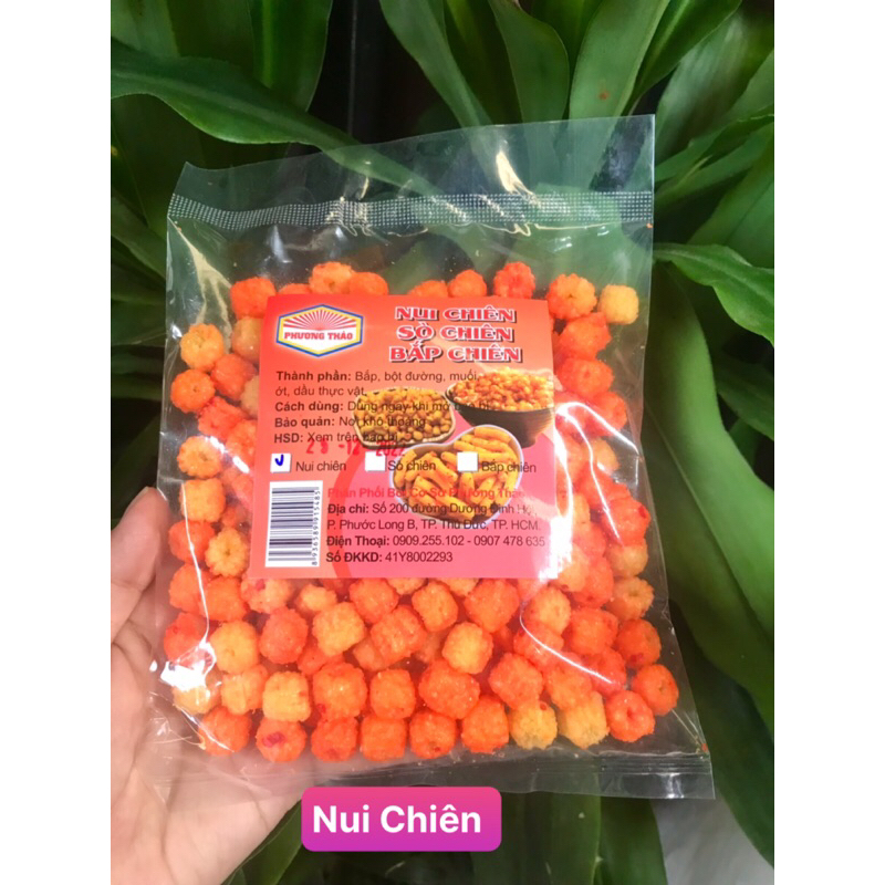 Nui Chiên Giòn tẩm gia vị , sấy giòn cay ngọt túi 120g - 500g