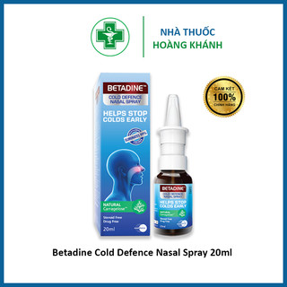 Betadine Cold Defence Nasal Spray 20ml - Dung dịch xịt mũi ngừa cảm cúm !