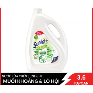 Can nước rửa chén Sunlight 3,6kg hương thiên nhiên