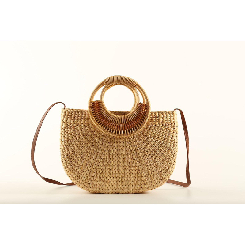 Túi bán nguyệt quai mây