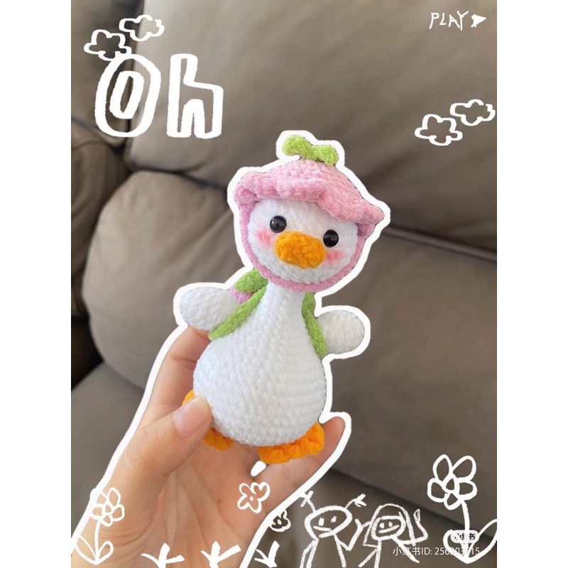 Móc khoá Vịt đeo cặp dễ thương cute