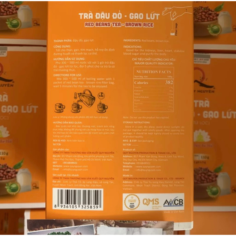 Trà túi lọc  Quy Nguyên Thầy Tuệ Hải hộp 22 túi - Chùa Long Hương