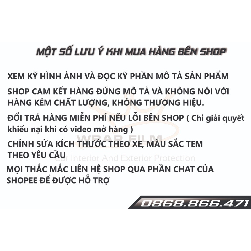 Tem sườn ô tô - Tem xe Innova - Tem PVC 3 lớp cao cấp không thấm nước chống phai màu