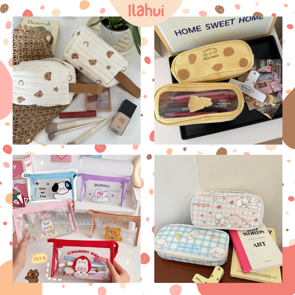 Túi đựng bút hộp bút thỏ Cinnamoroll phô mai dễ thương ILAHUI